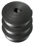 Heavy Duty Marine Grade Dual Wall Heat Shrink Tubing Roll 3:1 Adhesive Lined Wire Jacket Half Inch By Ten Feet Black stacked rolls