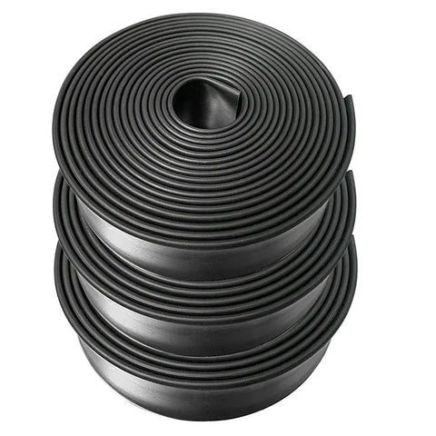 Heavy Duty Marine Grade Dual Wall Heat Shrink Tubing Roll 3:1 Adhesive Lined Wire Jacket Half Inch By Ten Feet Black stacked rolls