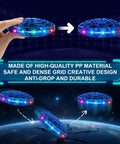 Hand Operated Flying Toy Drone For Kids With Gesture Control And 360 Degree Motion Sensors LED Lights Easy Indoor UFO Ball Drone For Ages 6 To 10 And Up Kid Friendly Blue showing LED lights and gesture control
