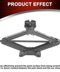 Universal Heavy Duty Rubber Jack Pad For Floor Jacks And Stands with Pinch Weld Protection installed on car jack.