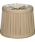 Gather Pleated Drum Chandelier Shade Beige Tone With 5 Inch Top Diameter, 6 Inch Bottom Diameter, 4.5 Inch Slant Height, 6 Pack