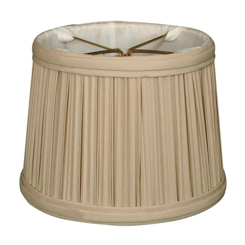 Gather Pleated Drum Chandelier Shade Beige Tone With 5 Inch Top Diameter, 6 Inch Bottom Diameter, 4.5 Inch Slant Height, 6 Pack