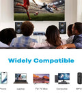 Bluetooth 5.0 Mini Stereo Amplifier 30W X2, Beefy 200W Peak Power setup in home theater with compatible devices shown