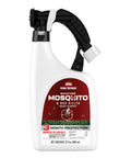 Backyard Mosquito And Bug Killer Ready To Spray For Outdoor Pest Control, 32 oz bottle with nozzle attachment, red label