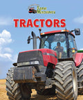 Cover of Big Ol Farm Machines Guide For Kids showing a red tractor on a field with blue sky background.