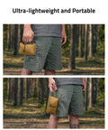 Person holding Beefy 1000 Denier Shooting Rest Bag Pre Filled Rifle Support, showcasing portability