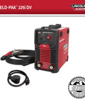 Weld Pak 225i Dual Voltage Stick and TIG Welder 120V 230V, 10 to 225 Amp Output, Lightweight 20 lb Inverter front view with cables
