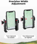 Hella Strong Magnetic Golf Cart Phone Holder And Tractor Mount featuring adjustable clamp for secure phone fit.