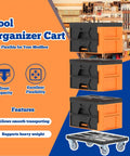 Heavy Duty Metal Dolly For Modbox Storage System Rolling Cart With Powder Coat Finish And 2 Swivel 2 Locking Casters Fits Full Width And Half Width Modbox Boxes Ideal Mechanics Shop Organization