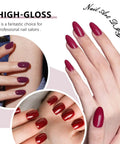Manicured hands with Six Color Gel Nail Polish Set With Christmas Shades Soak Off UV Gel Polish For Nail Art Manicure DIY