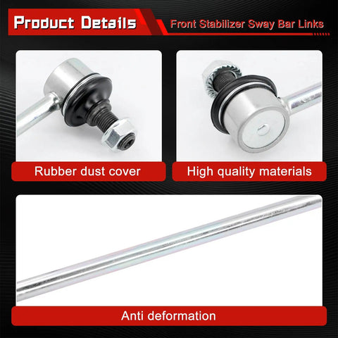2 Pack Front Stabilizer Sway Bar Links For 2003 To 2019 Corolla with rubber dust cover and quality materials