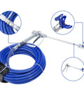 Slick Pro Series Airless Paint Spray Gun Kit with 50-foot high-pressure fiber hose and extension pole for smooth painting.