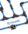 Reinforced Polyurethane Blue Air Hose with 12mm outer diameter, 10m length, 8mm inner diameter, heavy duty pneumatic tubing system
