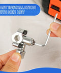 10 Pcs Bullet Piercing Valve Kit, chrome metal, with hex key, close-up view