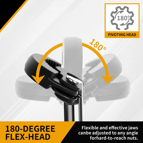 11 Inch Basin Wrench With Adjustable Jaws For Tight Spaces Swivel Head 180 Degree Access Faucet Nut Tool with pivoting head