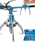 Heavy Duty 3 In 1 Hydraulic Gear Puller Kit With Interchangeable 2 Or 3 Jaw Configurations for stubborn wheel bearing extraction.