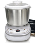 Heavy Duty Kitchen Game Changer Electric Dough Mixer With Auto Ferment Mode 7.4Qt Stainless Steel Bowl and digital control panel.