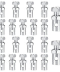 20 Piece Universal Clutch, Brake, and Throttle Cable Ends Kit featuring metal cable clamps and lock stops for various vehicles