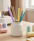 Fabric Loop Turner Tool For DIY Sewing And Hand Knitting With Plastic And Metal Threading Rods No Fuss Tube Turning For Apron Ties Garment Edges Straps And All Fabric Types, assorted rods in jar