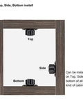 Installation angles for 4 Pack Cabinet Latch Double Roller Catch Hardware For Cupboard Closet Kitchen Doors, Black Nickel Finish