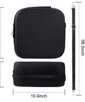 Hard Protective Travel Case For 3M Full Facepiece Reusable 6700 6800 6900, EVA Water Resistant, Dustproof Black Case Dimensions