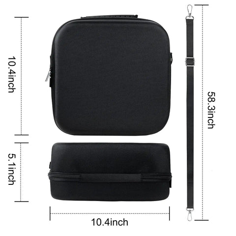 Hard Protective Travel Case For 3M Full Facepiece Reusable 6700 6800 6900, EVA Water Resistant, Dustproof Black Case Dimensions