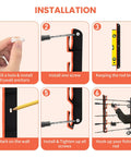 Installation steps for Heavy Duty Fishing Rod Holder Set For Garage Wall Or Ceiling Mounts With Soft TPU Pads, 4 Pack.