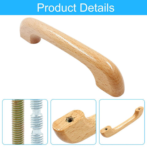 10 Pack Wood Cabinet Pulls Handles 4.92 Inch Overall Length 0.98 Inch Height 3.78 Inch Center to Center 96mm detail view