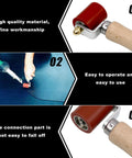 Tylulikaty 40mm silicone seam roller with wooden handle and brass 6mm penny detail.