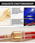 Badass 320 Piece Double Bullet Wire Connectors With Heat Resistant Nylon Sleeves 3.5Mm And 3.9Mm showing gold tin-plated connectors with nylon sleeves.