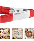 Super Sturdy 12 Piece Heavy Duty Metal Spring Clamps With Red Coated Jaws, Perfect For Woodworking Crafts Panel Fixing And DIY Household Projects That Rock. Metal spring clamp with red coated jaws for woodworking and craft holding.