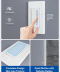 Slick Touch Dimmer Switch For Led And Halogen Lighting Single Pole And Three Way Setup Requires Neutral Wire Ul Certified Includes Wall Plate, showing user touching dimmer.