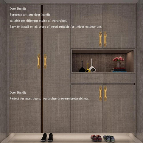 European Style Barn Door Handle Antique Metal Pull For Sliding Doors And Cabinets And Cupboards, Durable Alloy Construction