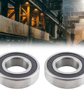 Heavy Duty 6206RS Deep Groove Ball Bearings With Double Rubber Sealed Ends For Industrial Machinery Use Plus Lube, set of 2, hardened steel.