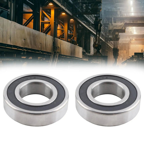 Heavy Duty 6206RS Deep Groove Ball Bearings With Double Rubber Sealed Ends For Industrial Machinery Use Plus Lube, set of 2, hardened steel.
