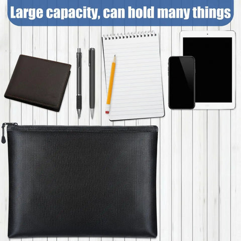 4 Pack Fireproof Document Bags Waterproof Safe Storage Pouches With Zipper For A4 Documents Money Passport And Tablet