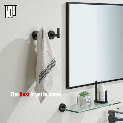 Oil Rubbed Bronze Towel Hook Set Built From 304 Stainless Steel With 0.8mm Thick Tube And 2mm Post Wall Mounted for bathroom use