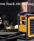 Beefy Portable 250A 110V Stick Welder With IGBT Digital LCD Display Lightweight Weighs About 4 Pounds Arc Welder in use