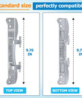 Top and bottom views of Washer And Dryer Front Loader Door Hinge Replacement Easy Install Heavy Duty Aftermarket Part For W10208415 WPW10208415 Durable Fix For Worn Out Hinge On Most Major Front Loaders Fits Related Part Numbers AP6017115 PS11750410 EA11750410