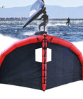 Inflatable Surf Wing For Kitesurfing And Wing Foil, Lightweight Handheld Wind Wing With Hydrofoil in action on water