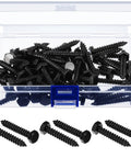 60 Pack One Quarter Inch By One And A Half Inch Hex Head Lag Screws For Wood 304 Stainless Steel Black Finish Hex Head Bolts