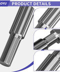 Close-up view of Beefed-Up Heavy Duty Steel 44 Inch Go Kart Live Axle Kit with 1 Inch Bore and 3/4 Inch Step Down Ends, 3/4-16 Fine Thread.