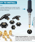 50 Pack M3 Heat Set Threaded Inserts Knurled Flange T Nuts Brass For Plastic And 3D Printing with installation guidance