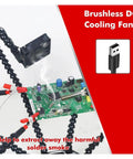 Pro Soldering Helping Hands Third Arm Tool with PCB and smoke exhaust fan in use, flexible gooseneck arms holding circuit board