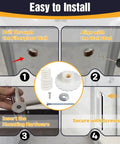 Universal Grab Bar Mounting Kit For Fiberglass Showers With Adjustable Spacers compatible installation steps on wall.