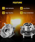 2 Pack Front Wheel Hub And Bearing Assembly Fits Altima 2007 To 2018, Maxima 2009 To 2023, Murano 2015 To 2018, featuring a 5 lug, 3 spline design