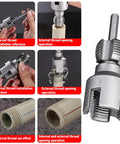 Versatile Pipe Threading Tool For PVC And Plastic Pipes One Half Inch And Three Quarter Inch Rethreader with drill use