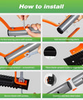 Installation steps for Heavy Duty Weed Cutter With Serrated Double Edged Blade And 30 Inch Steel Handle Manual Grass Whip