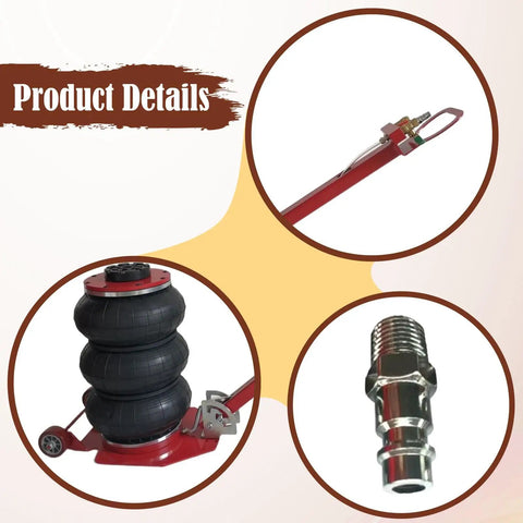 Heavy Duty Airbag Jack For Daily Drivers And Pickups Features Rapid Pump Design With Tough 3 Ton Capacity showcasing airbag and valve.