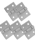 Two Pack Heavy Duty Solid Iron Door Hinges For Barn Garage Gate Cabinet, 3x2.5x0.6 cm, silver finish for secure closure.